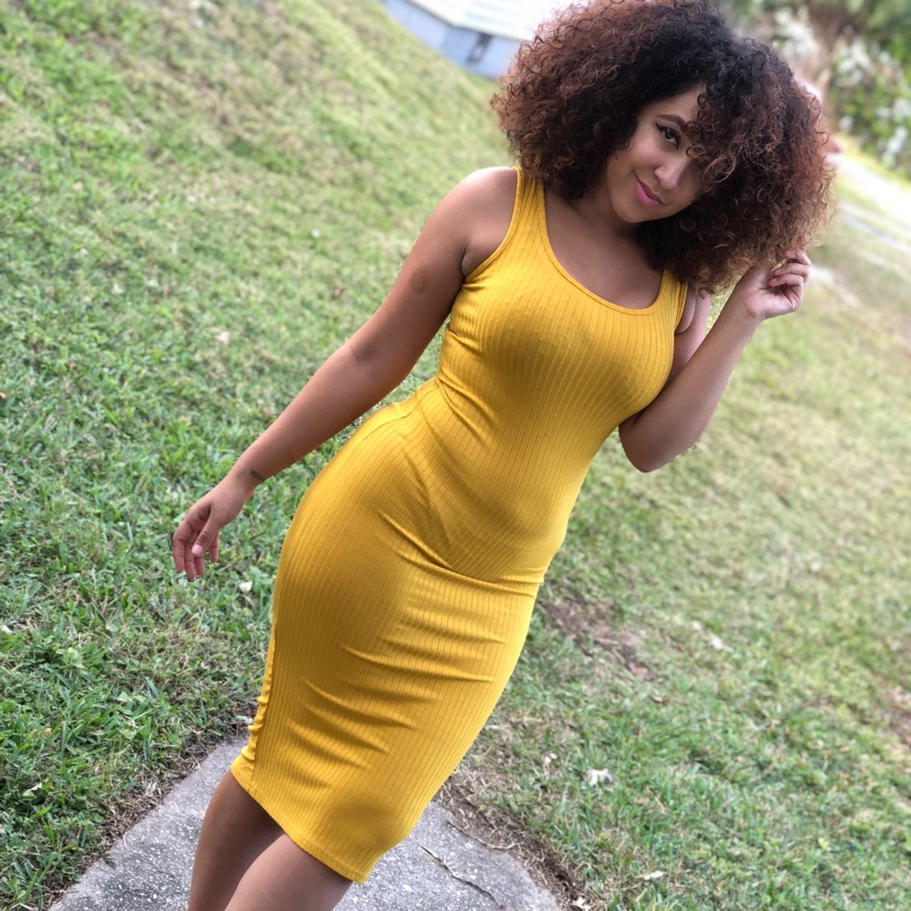 Sunny Yellow Bodycon Dress